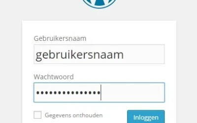 Inloggen op je WordPress dashboard (CMS).