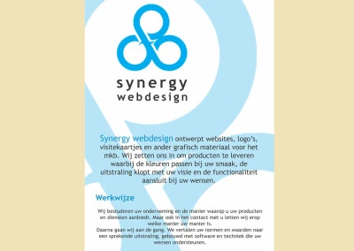 Synergy Webdesign – flyer ontwerp (ongedrukt)