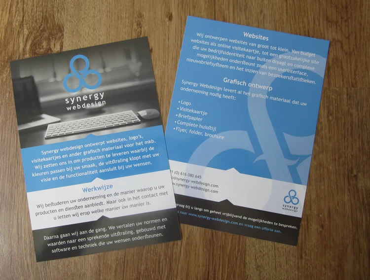 Synergy Webdesign – flyer ontwerp