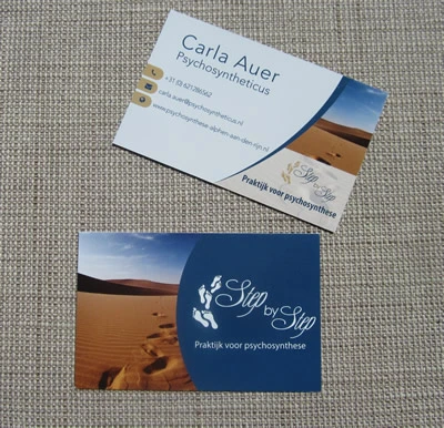 Carla Auer – visitekaartje Praktijk Step by Step